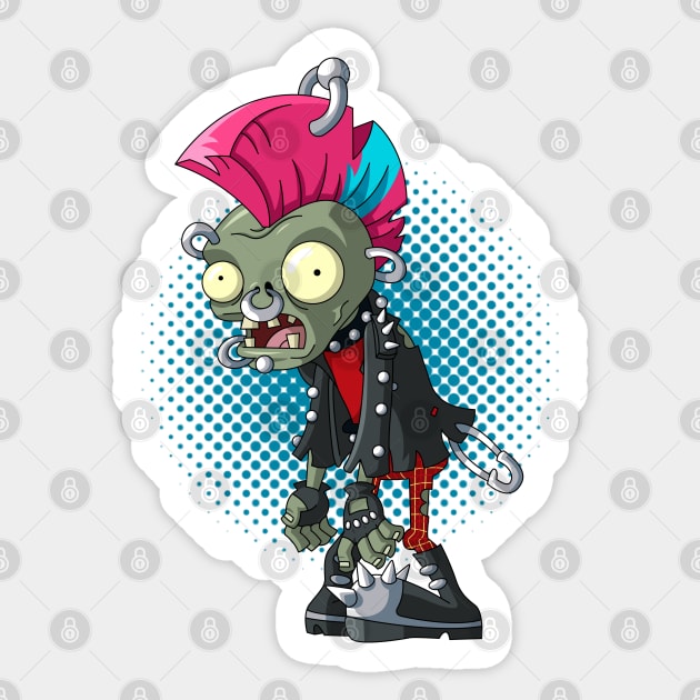 Punk Zombie Sticker by Atpidarp